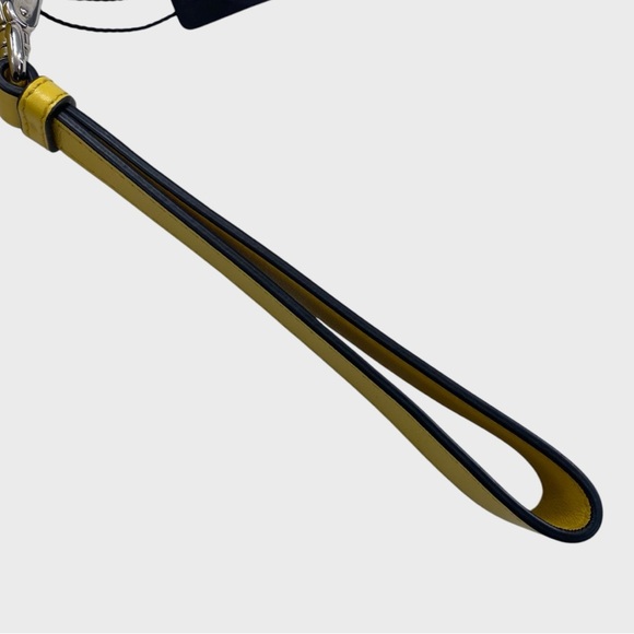 PRADA NWT Yellow Grace Leather Triangle Wristlet Pouch Detachable Strap - Picture 10 of 16